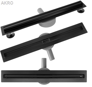 Odpływ szczelinowy NEOX SLIM PRO REA czarny 90cm