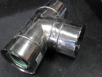 Wkład kominowy TURBO Trójnik 80/125 90°