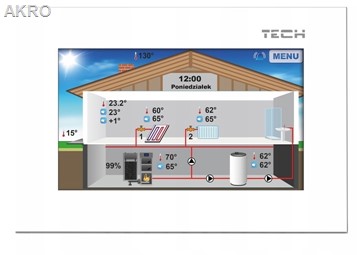 Sterownik pokojowy TECH ST-281 RS BIAŁY regulator