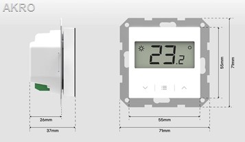 Tech SINUM FR-S2 BIAŁY regulator do ramkowy do sterowania temperaturą