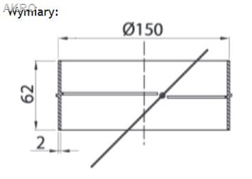 Kanał wentylacyjny 150 łącznik z zaworem zwrotnym