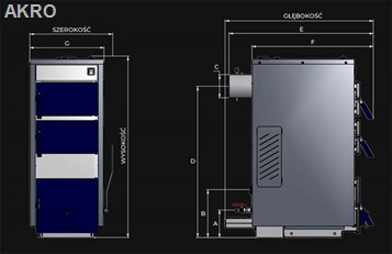 Zębiec kocioł stal WENUS ECO 16kW na węgiel zasyp.