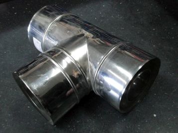 Wkład kominowy TURBO Trójnik 80/125 90°