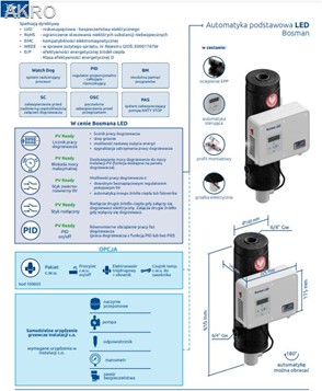 Zaawansowany dogrzewacz układu c.o. Bosman LED 8kW