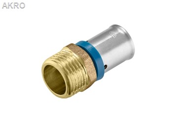 Nypel zaprasowywany 16x3/4" gwint zewnętrzny szczęka U