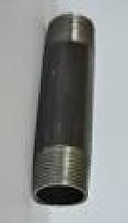 Nypel gwintowany czarny 6/4"x100mm gwint dwustronny króciec króciak