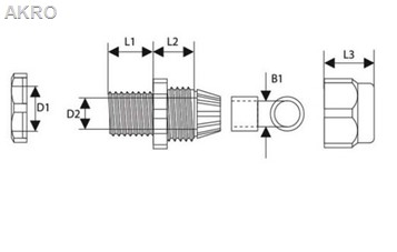 Dławik czarny PG9 do kieszeni termometru