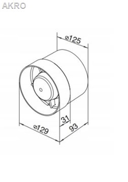 Wentylator łazienkowy INTRO D125K VENTIKA