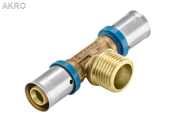 Trójnik zaprasowywany 20x1/2" gwint zewnętrzny szczęka U