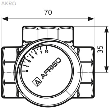 AFRISO Zawór mieszający 3-drogowy 1"