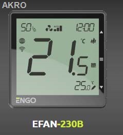 Regul.ENGO EFAN 230V czarny podtynk Wi-FI