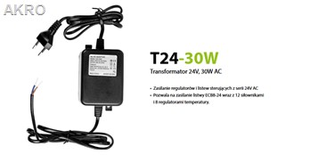 ENGO T24-30W Transformator 24V, 30W AC zasilacz kc