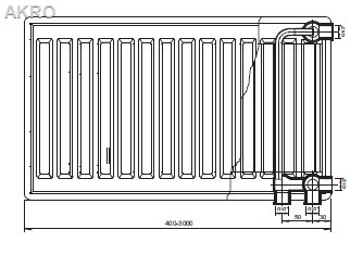 GRZEJNIK panelowy HIGIENICZNY C10 600x400 244W