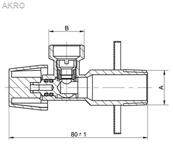 Zawór kulowy kątowy 1/2"x3/8" bez filtra 1/2x3/8
