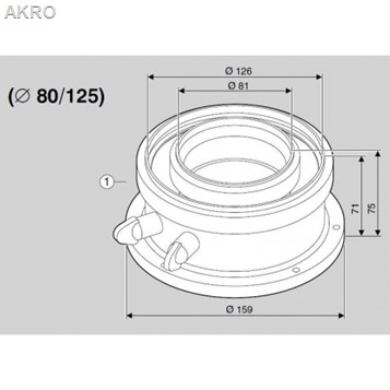 AZB 931 Adapter Cerapur MIDI Junkers 80/125