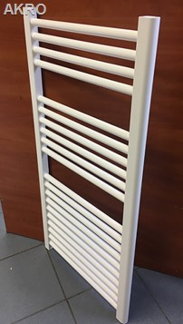 Grzejnik łazienkowy 50x100 biały prosty drabinka 506W 90°C do instalacji centralnego ogrzewania