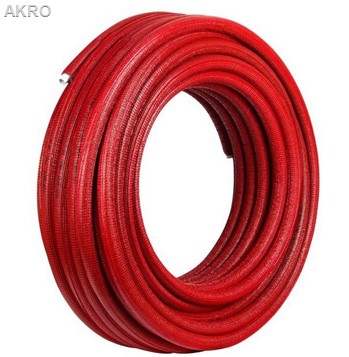 PEX 25x2,5 w otulinie 50m CZERWONA pre-izol 9mm pe