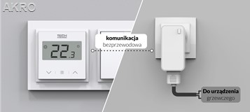 Regulator TECH F-2Zv2 Bezprzewodowy doramkowy biał