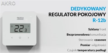 Tech Przewodowy regulator pokojowy R-12b CZARNY