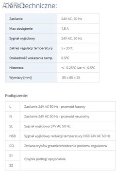 SALUS HTRP24V 50 tygodniowy regulator temperatury