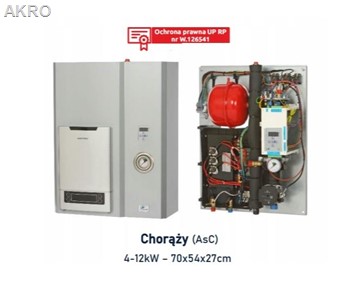 Kocioł elektryczny Chorąży 12kW + podgrzewacz 12kW