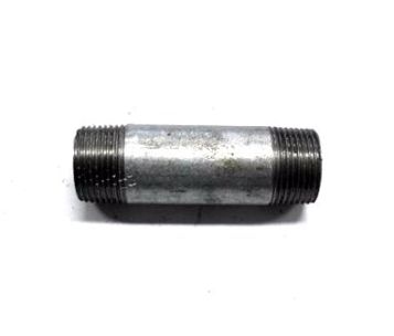 Rura gwintowana ocynk 1"x80mm gwint dwustronny króciec króciak