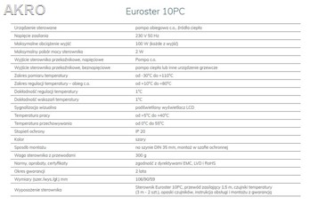 Euroster 10PC Sterownik pompy c.o.
