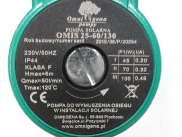 Pompa do c.o. IBO/OMIS 25/60 130mm KRÓTKA