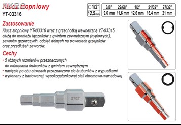 Yato Klucz do śrubunków + grzechotka