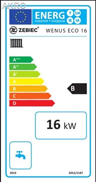 Zębiec kocioł stal WENUS ECO 16kW na węgiel zasyp.