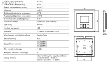 AURATON Heat Monitor REGULATOR bezprzewodowy SMART