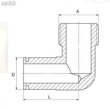 Półśrubunek do kotła 1" x 1"KĄTOWY