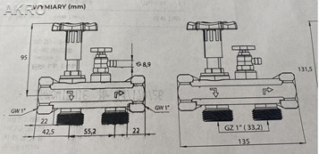 Zawór grzybek przyłączeniowy SB KLARPOINT klarwod