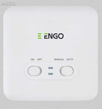ENGO E7-RFB czarny bezprzewodowy regurator temperatury.