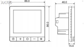 ESCO TC-720C WIFI TUYA CZARNY Termostat DO KOTŁA p
