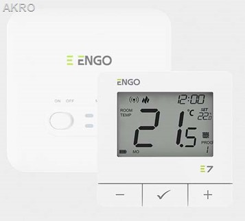 ENGO E7-RFW biały bezprzewodowy regurator temperatury