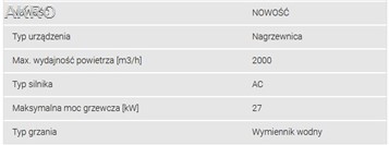 Nagrzewnica wodna VOLCANO VR MINI 3 AC 27kW