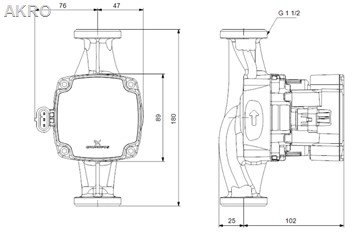Pompa c.o firmy GRUNDFOS ALPHA1 25-80 180