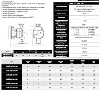 POMPA OBIEGOWA ELEKTRONICZNA AMG 25/60 130 PWM