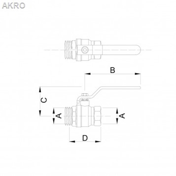 Zawór kulowy 3/4 wz TYTAN rączka nakrętno-wkrętny pełny przelot