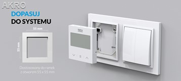 Regulator pokojowy czarny doramkowy TECH F-2z v1