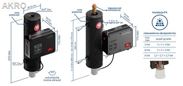 Dogrzewacz układu c.o. Bosman LED  PRO 8kW/230-400