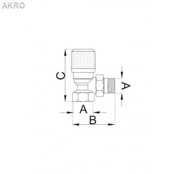 Zawór termostatyczny 1/2" kątowy