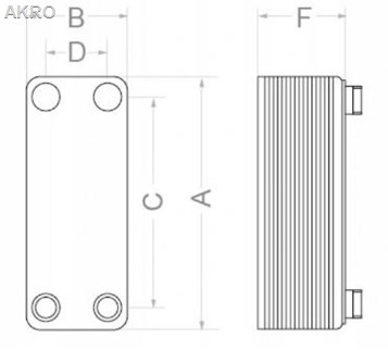 Płytowy wymiennik ciepła SL-23-20 3/4" 25kW 20PŁYT