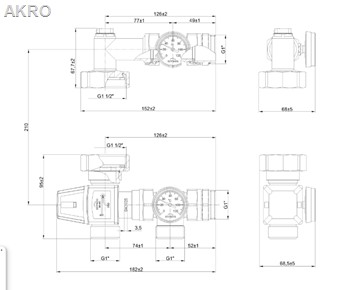 Grupa mieszająco pompowa INVENA + zawór term.