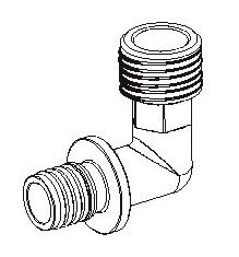 Nypel przejściowy kątowy 25x3/4"-GZ