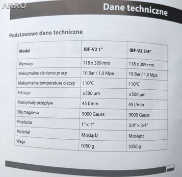 Separator zanieczyszczeń i powietrza IBO 1"