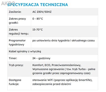 TULLY GALAXI GRZAŁKA 300W/230V elektronicznaCZARNA