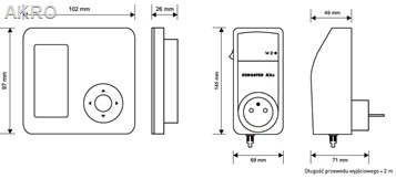 EUROSTER 4040TXRXB regulator bezprzewodowy tygod.