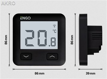 ENGO E10B regulator czarny 230V Wi-Fi